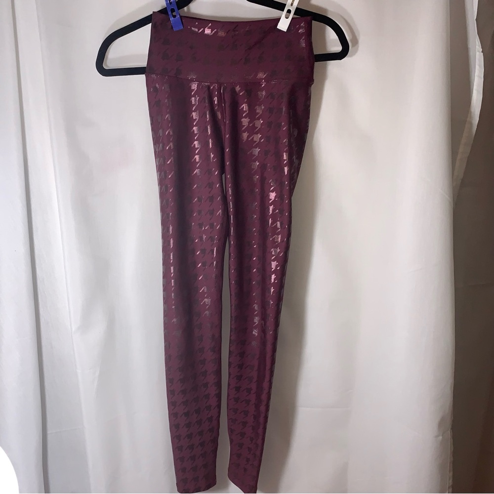 Peloton Burgundy Patterned Leggings
